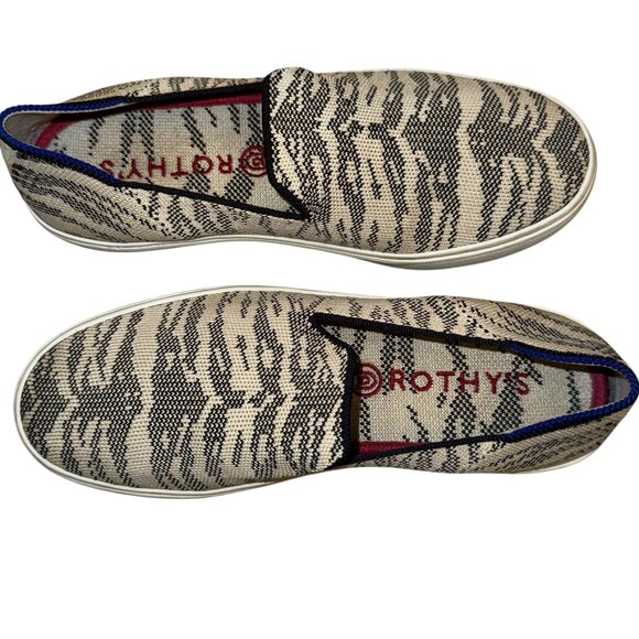 Rothy's Maritime Tiger Print Classic Slip-On Sneaker in Size 7 - Picture 8 of 9